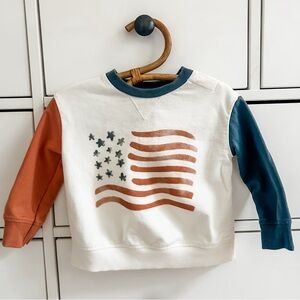 Kids' Patriotic Sweatshirt - White, Red, and Blue